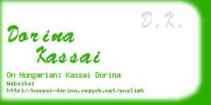 dorina kassai business card